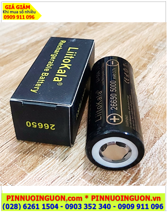 LiitoKala Lii-50A, Pin sạc Lithium 3.7v 26650 LiitoKala Lii-50A (dung lượng 5000mAh) chính hãng